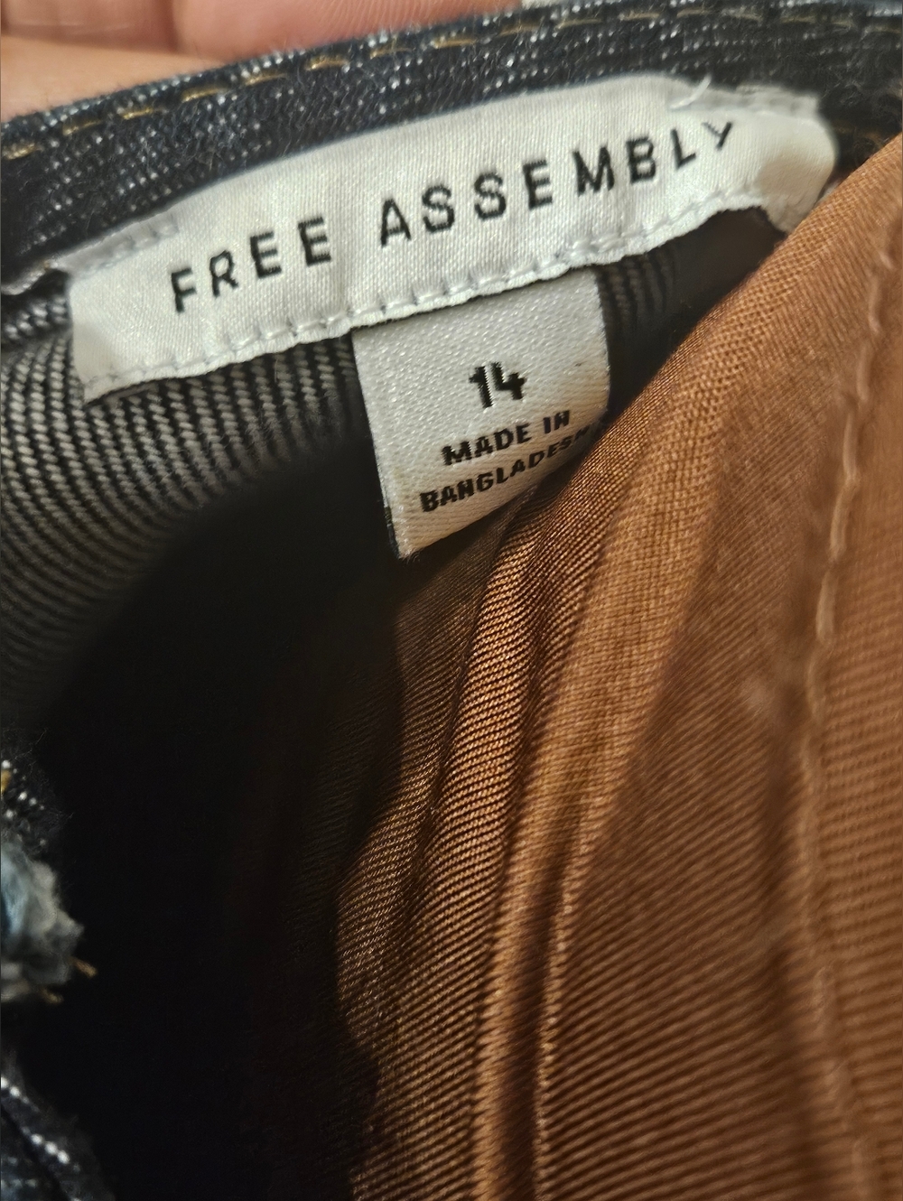 Free Assembly Denim Dress Sz 14 NWT - Picture 6 of 7